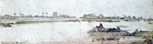 Early 17th Century Gallery: River landscape with rope ferry, early 17th century. Artist: Hendrick Avercamp