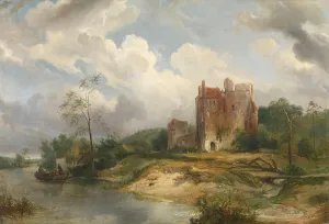 River Landscape with Ruin, 1835. Creator: Wijnand Nuyen