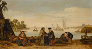 Payment Prints: River landscape with Women Fortune-Telling, c.1625-c.1630. Creator: Arent Arentsz
