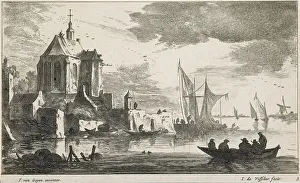 Ragged Prints: River landscapes. Plate 3. Untitled, 1650-1660. Creator: Jan de Visscher