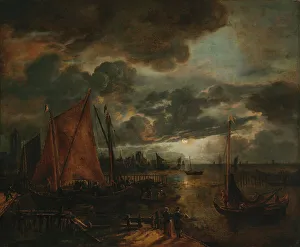 Neer Aert Van Der Prints: River in Moonlight, 1640-1649. Creator: Aert van der Neer