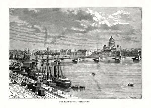 Laplante Gallery: The River Neva, St Petersburg, 1879. Artist: C Laplante