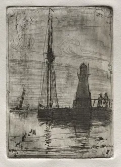 Otto H Bacher American Prints: River Pier, 1878. Creator: Otto H. Bacher (American, 1856-1909)