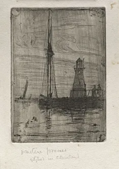 Otto H Bacher American Prints: River Pier, 1890. Creator: Otto H. Bacher (American, 1856-1909)