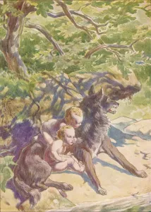 Macgregor Gallery: Down to the river presently came a she-wolf to drink, c1912 (1912). Artist: Ernest Dudley Heath
