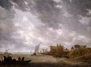 Images Dated 9th April 2021: A River Scene, 1642. Creator: Jan van Goyen