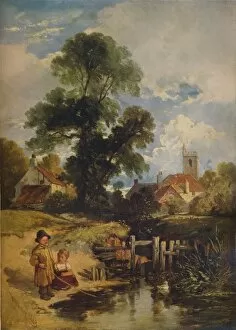 River Scene with Children (The Young Anglers), 1843. Artist: William James Muller