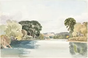 James Redfoord Bulwer Collection: River Scene with Distant Castle. Creator: James Bulwer
