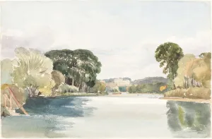 Bulwer James Redfoord Collection: River Scene with Distant Castle. Creator: James Bulwer