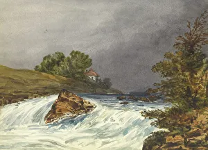 Rapids Prints: [River Scene with House], 1843-1845. Creator: Samuel H. Owen