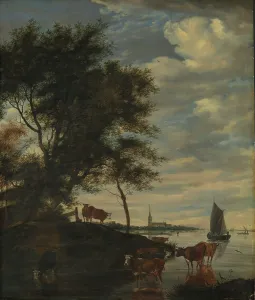 Salomon Von Ruisdael Prints: River Scene, probably between 1650 and 1660. Creator: Salomon Ruysdael
