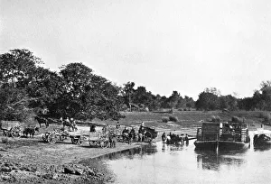 Paraguay Prints: River scene, Rio Corrientes, Paraguay, 1911