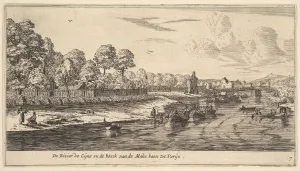 The River Seine at the Bend of the Mall, 17th century. Creator: Reinier Zeeman The River Seine at the Bend of the Mall, 17th century. Creator: Reinier Zeeman