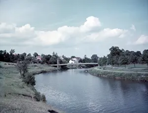 Peaceful Prints: River Severn, Shrewsbury, Shropshire, c1955. Creator: Arthur Charles Kirby Ware