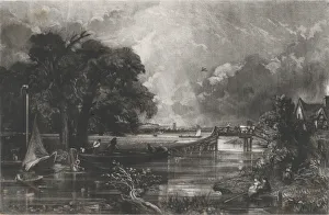 Lock Gates Prints: River Stour, 1831. Creator: David Lucas