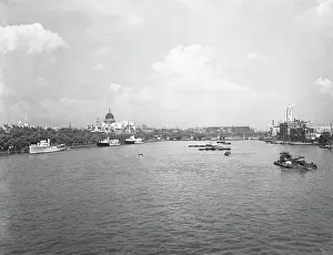 Panorama Prints: River Thames, London, c1955. Creator: Arthur Charles Kirby Ware