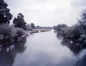 Peaceful Prints: The River Thames at Newbridge, Oxfordshire, c1955. Creator: Arthur Charles Kirby Ware