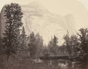 Atmospheric Gallery: River View of the Royal Arches, Yosemite, 1861. Creator: Carleton Emmons Watkins