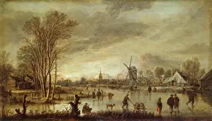 Waters Edge Prints: River in Winter, 1645. Creator: Aert van der Neer