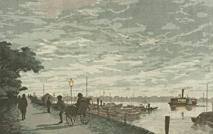 Sumida Prints: Riverbank, Kakigaracho, Published in 1881. Creator: Inoue Yasuji