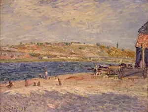 Alfred Prints: Riverbank at Saint-Mammes, 1884. Creator: Alfred Sisley