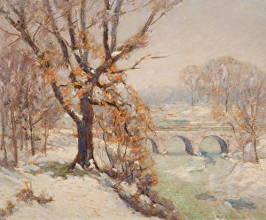 Snowy Prints: Riverbank in Winter, 1879-1932. Creator: Paul A Randall