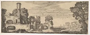 Riverscape with Ruins of a Castle (from Landscapes and Ruins), ca. 1615 Riverscape with Ruins of a Castle (from Landscapes and Ruins), ca. 1615