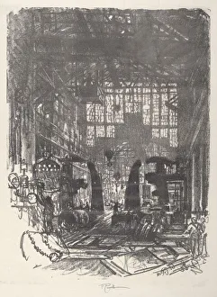 Pennell Joseph Gallery: The Riveters, 1917. Creator: Joseph Pennell