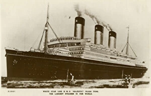 Ocean Liner Gallery: RMS Majestic, White Star Line steamship, c1920s.Artist: Kingsway