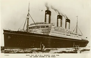 White Star Line Gallery: RMS Majestic, White Star Line steamship, c1920s.Artist: Kingsway