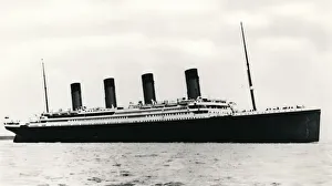 Hampshire Prints: The RMS Titanic leaving Southampton, 10 April 1912. Creator: Unknown