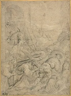 Cavalier Leandro Bassano Prints: Road to Cavalry, c.1585. Creator: Leandro Bassano
