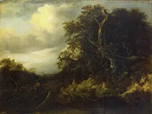 Ruisdael Jacob Isaacksz Van Prints: Road at the Edge of the Forest, 1647. Creator: Jacob van Ruisdael
