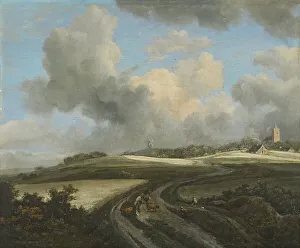 Zuyder Zee Prints: Road through Fields of Corn near the Zuider Zee, 1660. Creator: Jacob van Ruisdael