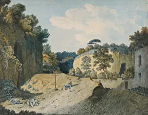 Campania Gallery: A Road in a Gorge near Naples, 1782. Creator: Thomas Jones