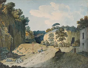 Cella Prints: A Road in a Gorge near Naples, 1782. Creator: Thomas Jones