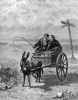 Donkey Cart Prints: The Road to Gretna, by J. Morgan