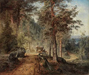 Gustaf Werner Holmberg Prints: Road in Häme (A Hot Summer Day), 1860. Creator: Werner Holmberg