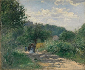 Yvelines Gallery: A Road in Louveciennes, ca. 1870. Creator: Pierre-Auguste Renoir