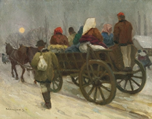 Daybreak Prints: The road to market, c1925. Creator: Teodor Jozef Mousson