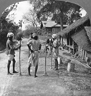 Mending Collection: Road mending, Bhamo, Burma, 1908. Artist: Stereo Travel Co