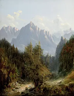 Evergreen Prints: Road to the Morskie Oko Lake, 1850. Creator: Adam Gorczynski