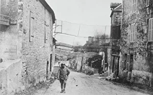 Rheims Champagne Ardenne France Prints: Road near Rheims, camouflage, between c1915 and 1918. Creator: Bain News Service