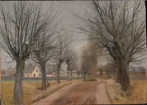 Laurits Andersen 1854 1933 Prints: A Road near Vinderod, Zealand, 1898. Creator: Ring, Laurits Andersen (1854-1933)
