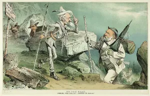 Keppler Joseph Prints: On the Road, from Puck, 1881. Creator: Joseph Keppler