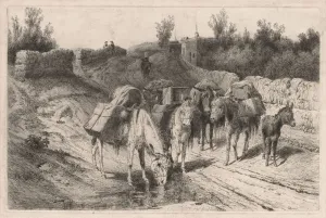 Peter Moran Prints: On the Road to Santa Fe. Creator: Peter Moran (American, 1841-1914)
