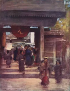 A Record In Colour Prints: The Road to the Temple, c1887, (1901). Artist: Mortimer L Menpes
