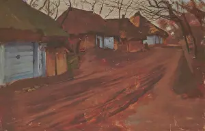 Track Prints: Road to the Village, 1911. Creator: Wlodzimierz Tetmajer