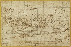 Road along a Winding River, c. 1648?. Creator: Nicolas Poussin