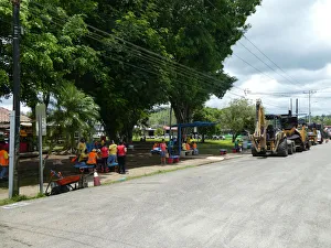 Roadworks Prints: Road works in Costa Rica 2018. Creator: Unknown